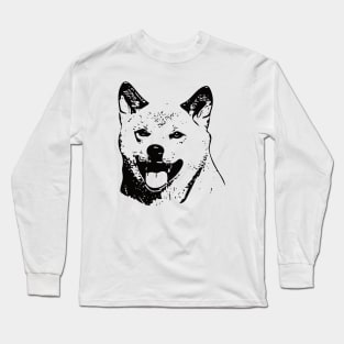 Shiba Inu Face Design - A Shiba Christmas Gift Long Sleeve T-Shirt